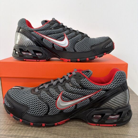Nike Men\'s Air Max Torch 4 Running Shoes Dark Grey Metallic Silver Red Men Sz 11 main image 4